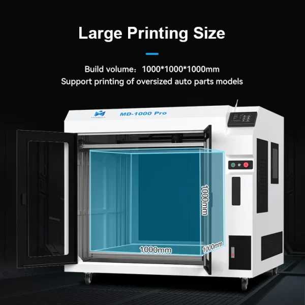 MD-1000 Pro 3D Printer - High-Speed, Large-Scale, Carbon Fiber & Nylon, Metal Frame - Image 3