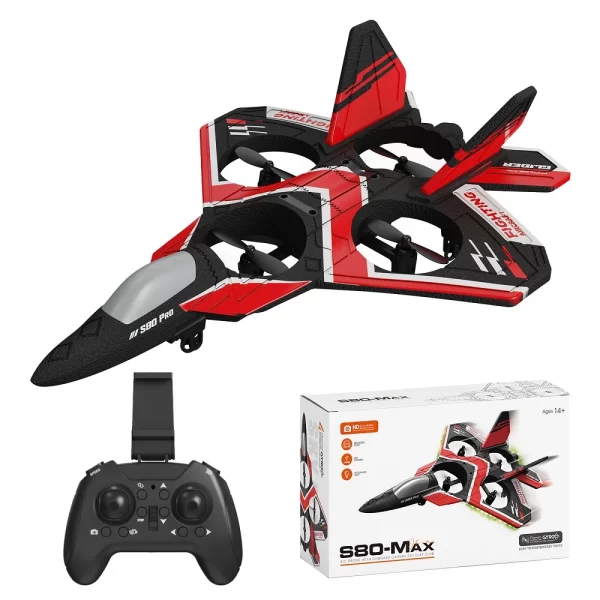 New S80 Fixed Height Remote Control UAV – Four-Axis Foam Aircraft, Anti-Fall Belt, LED Glider for Kids - Image 6