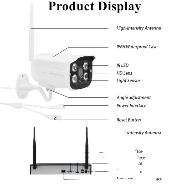 Tuya H.265 4CH 1080P HD NVR Security Camera System