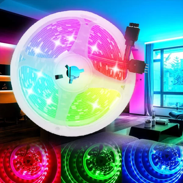 SMD5050 RGB LED Strip Light - 5M DC12V Flexible Multi-Color Lighting - Image 6