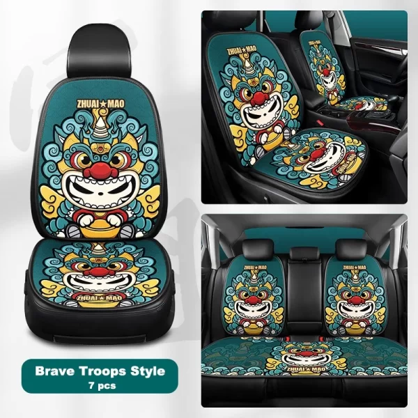 Fast Shipping New China-chic Full Set Four Season Universal Cartoon Car Seat Cover for Sale - Image 3