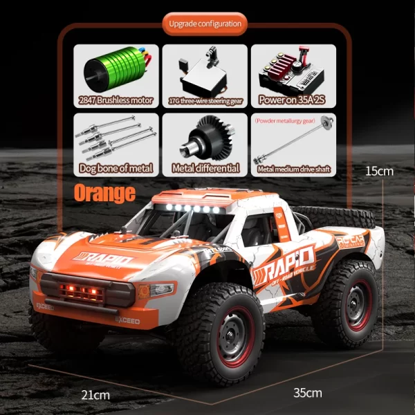 4WD RC Off-Road Truck – 2.4G Remote Control, Brushless, 50km/h Racing Car - Image 4