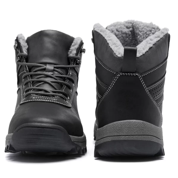 Men’s High-Cut Winter Hiking Boots – Plush Fleece, Waterproof, Microfiber Leather - Image 3