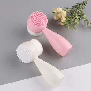 China Factory Cat Paw Shape Silicon Facial Cleanser Abs Plastic Handle Cleaner Facial Cleansing Brush