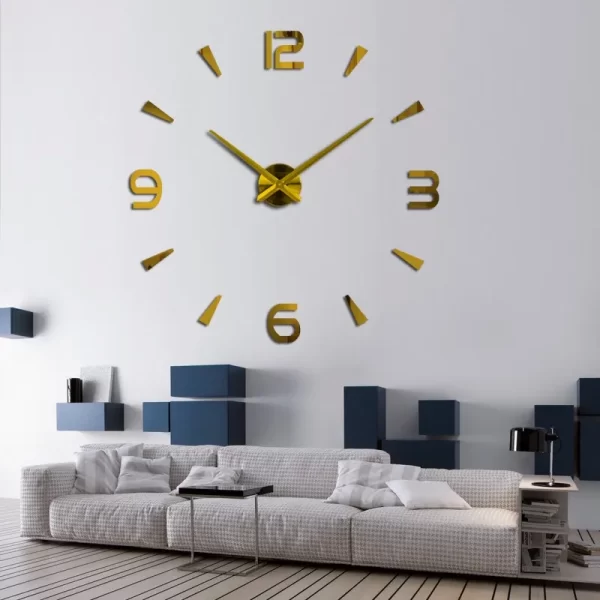 Large DIY 3D Digital Clock Wall Home Decor 2023 Unique Luxury Creative Acrylic Sticker Modern Wall Clocks Design Horloge Relojes - Image 2