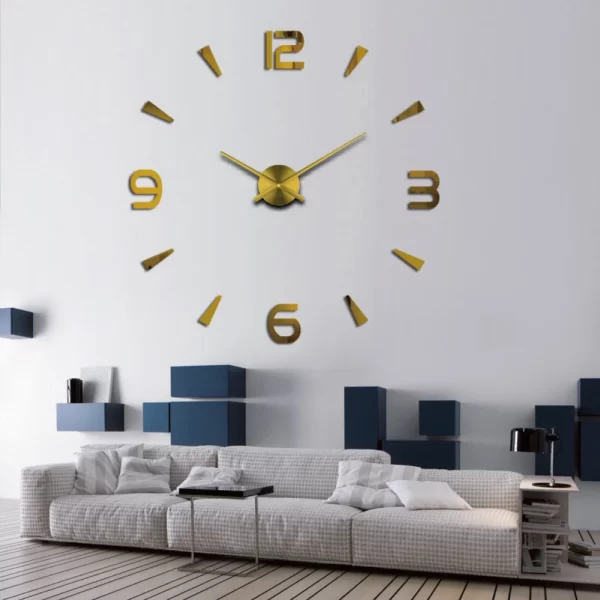 Large DIY 3D Digital Clock Wall Home Decor 2023 Unique Luxury Creative Acrylic Sticker Modern Wall Clocks Design Horloge Relojes - Image 4