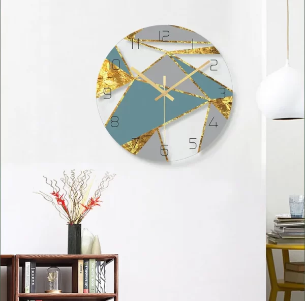 12 Inch Tempered Glass Colorful UV Printing Wall Clock for Home Office Decor - Image 6