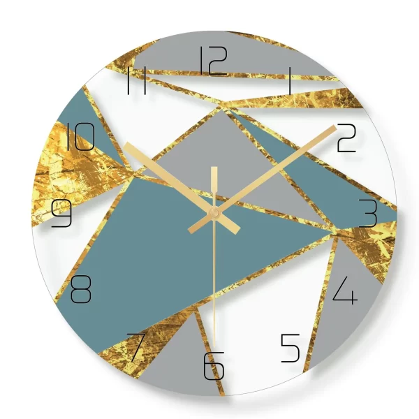 12 Inch Tempered Glass Colorful UV Printing Wall Clock for Home Office Decor - Image 4