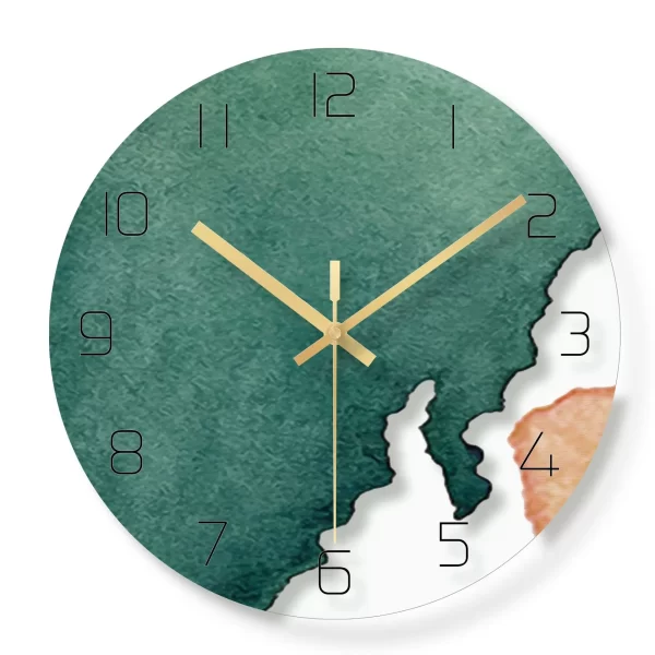 12 Inch Tempered Glass Colorful UV Printing Wall Clock for Home Office Decor - Image 2