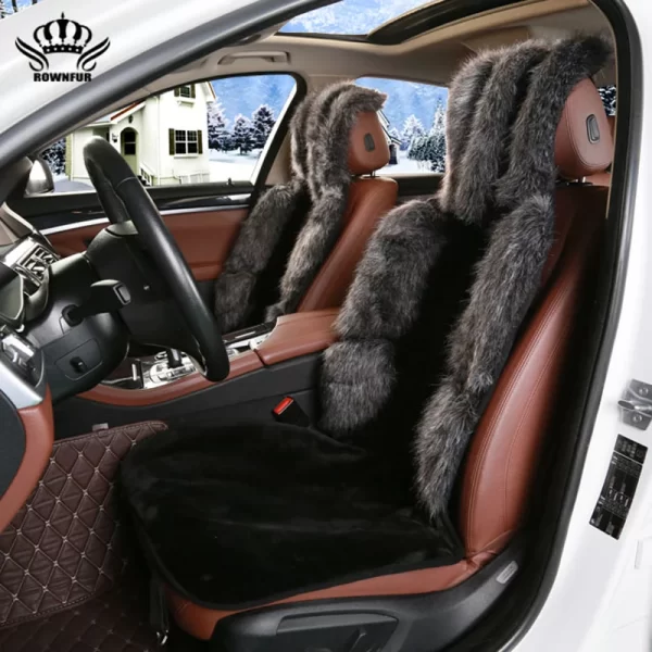 Fuzzy Faux sheepskin Car seat covers for toyota sienna  ford Peugeout - Image 4