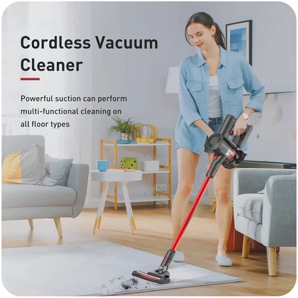 Powerful Portable Cordless Vacuum Cleaner - Dry, Wireless, Multiple Broom Heads