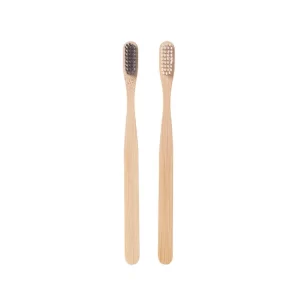 Low MOQ 100% Natural Biodegradable Eco Friendly Customized logo Travel Airplane Aviation Soft Bamboo Toothbrush