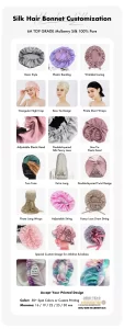 Extra Long Large Silk Two Sided Wholesale Custom Silk Turban Twist Bonnet Silk Satin Sleeping Bonnets for Long Hair