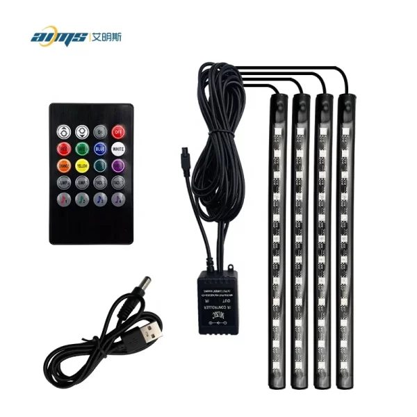 Interior Car LED Strip Lights with App Control, Remote, and Music Sync - 5V RGB Underglow - Image 5