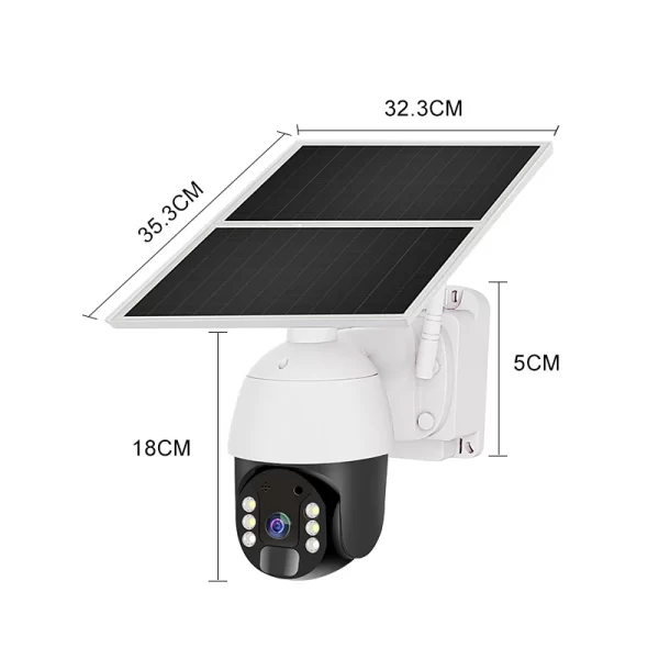 4G SIM Card 1080P HD Solar Panel Outdoor CCTV Camera with Two-Way Audio & Intrusion Alarm - Image 6