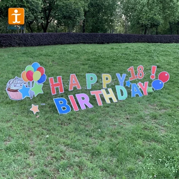 Custom Lawn Birthday Party Even Decorative Letter Yard Signs