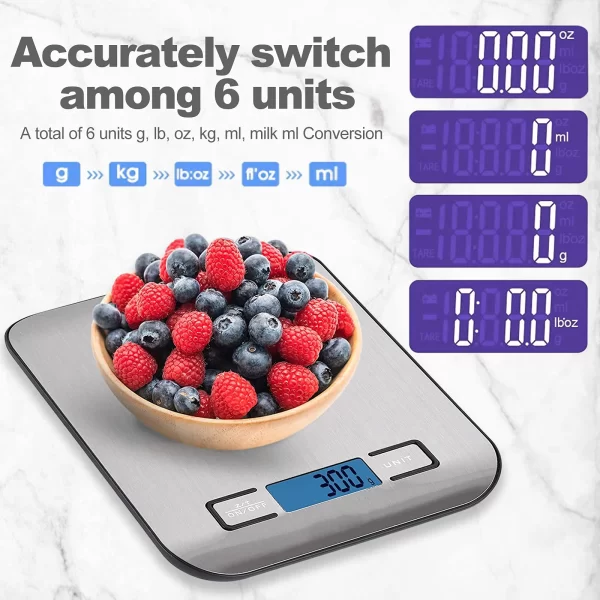 High-Accuracy Digital Kitchen Scale - 5000g Max Weight, Smart Food Scale - Image 2