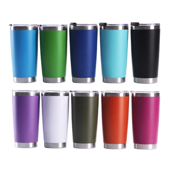 Wholesale 20oz coffee travel mug regular vacuum insulated double wall stainless steel powder coated tumblers for laser engraving - Image 6