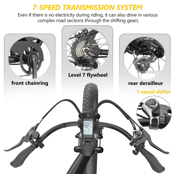 Hidoes B3 Electric Bike - 1200W Motor, 48V Battery, Off-Road - Image 3