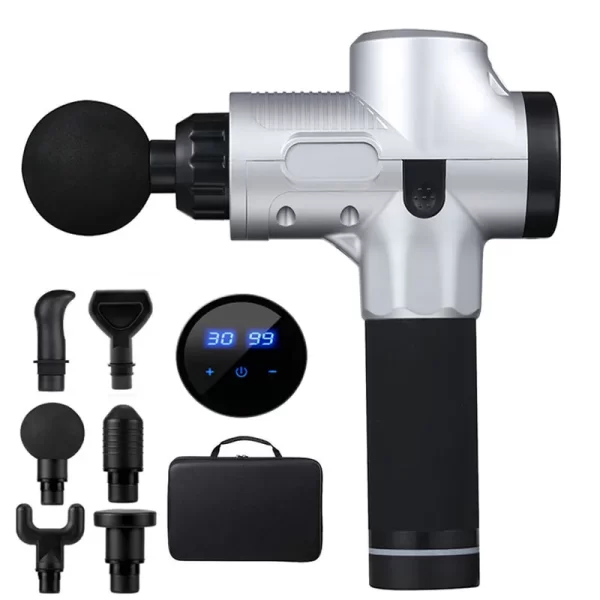 Factory Direct Sale 4-Head Electric Fascia Massage Gun for Pain Relief & Slimming - Image 5