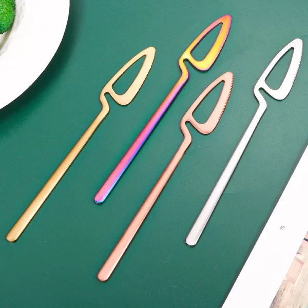 Wholesale 304 stainless steel tableware knife, fork and spoon set personality creative hanging wall cup coffee spoon - Image 2