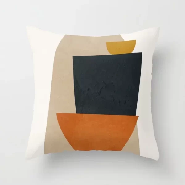 Cushions Home Decor Cotton Flax 18x18 Inch Rectangle Nordic Abstract Geometry Printed Cushion Pillow - Image 3