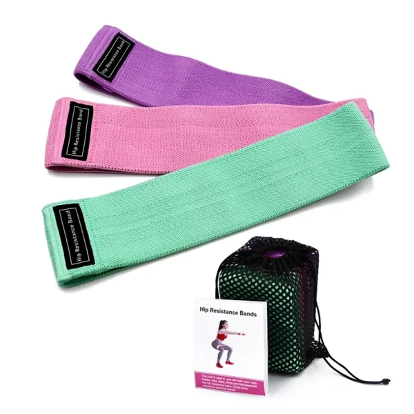 Factory Price Cotton Latex Fitness Body Building Band One Set Hip Resistance Bands - Image 3