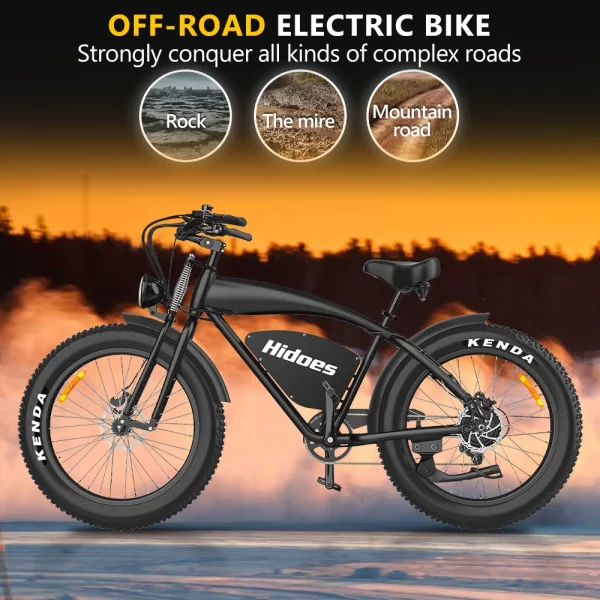 Hidoes B3 Electric Bike - 1200W Motor, 48V Battery, Off-Road