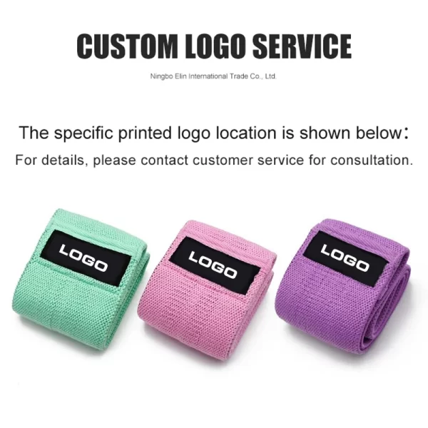 Cotton Fitness Hip Resistance  Bands Sets Custom Logo Workout Fabric Booty Loop Bands - Image 4