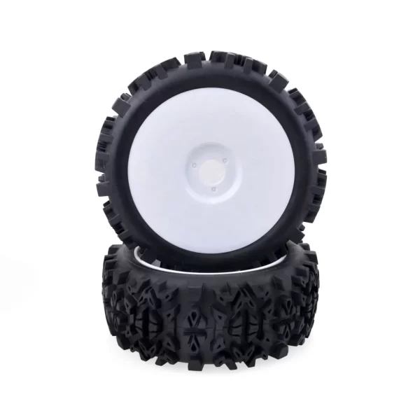 1/8 Scale RC Buggy Tires - 17mm Hex, 120mm/112mm Off-Road Wheels (4-Pack) - Image 2