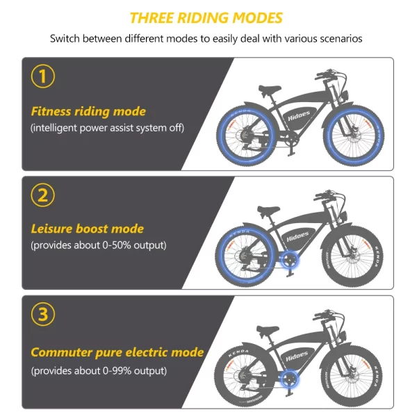 Hidoes B3 Electric Bike - 1200W Motor, 48V Battery, Off-Road - Image 2