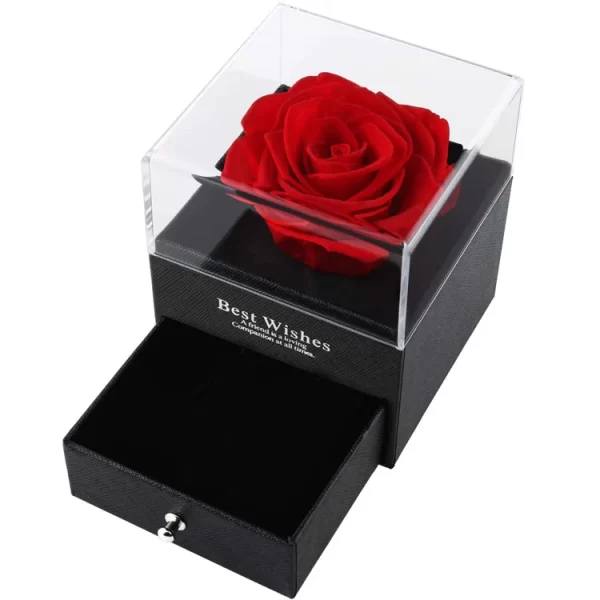 Mothers day gift 2023 eternal acrylic rose jewelry box - Image 6