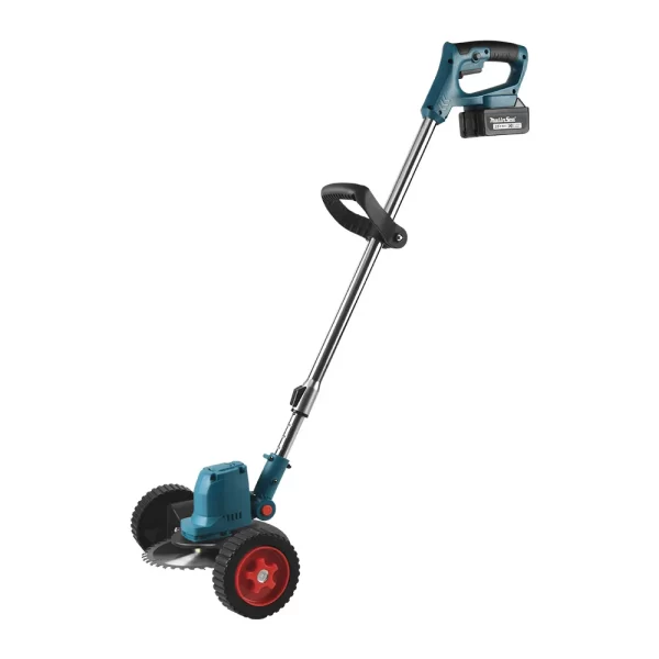 8-Inch Cordless Electric Grass Trimmer with Wheels - Portable Lawn Mower - Image 3