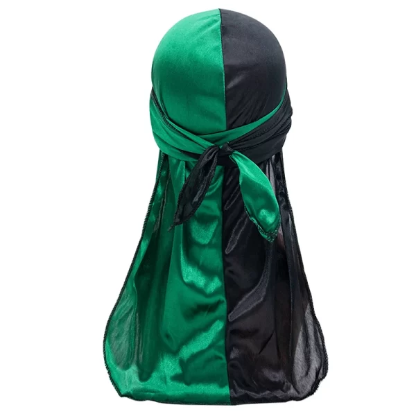 Wholesale Durags Bandana Fashion Silky Elastic Hair Protection Durag Pirate Hat Long Silky Satin Bonnets and Durags - Image 3