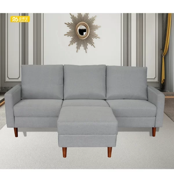 Convertible Sectional Sofa Reversible Chaise L-Shaped 3-seat Sofa Couch - Image 4