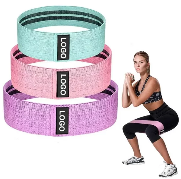 Factory Price Cotton Latex Fitness Body Building Band One Set Hip Resistance Bands - Image 6