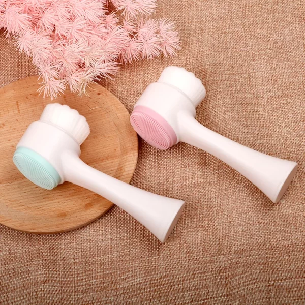 Standing Multi function Double-sided Facial Brush Silicone Face  Scrub Tool Face Cleaning Brush - Image 4