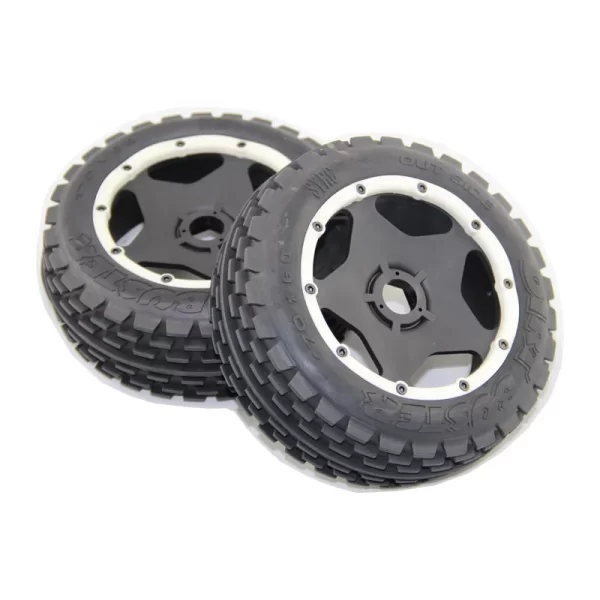 1/5 Dirt Buster Front Tires with Wheel Hubs – 2pcs for HPI, SY, KM, Rovan RC Baja 5B SS