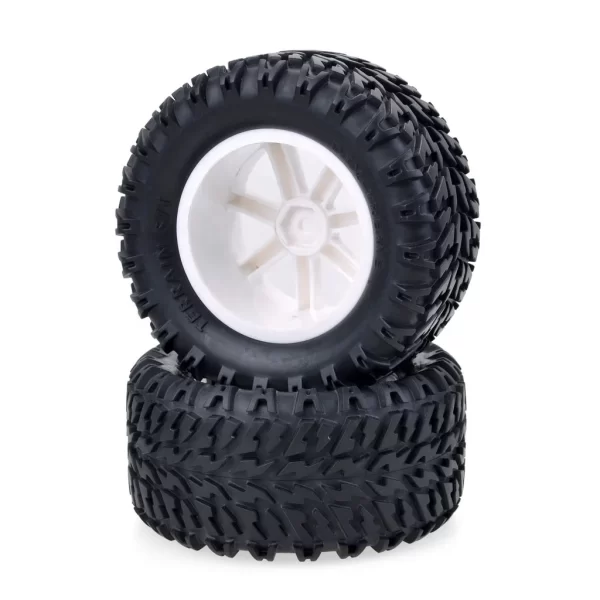 4Pcs 1/10 Short Course Truck Tires – 12mm Hex, 110mm for Wltoys, Slash, HPI, VKAR