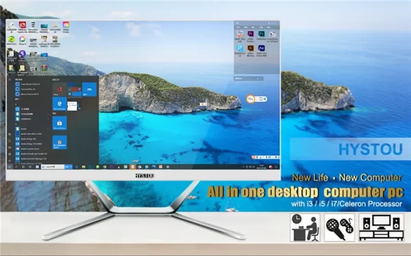 23.8 27 Inch GTX 8 Core CPU I7 9700F 16GB RAM 1TB SSD Gaming Pc 8K All in One Desktop Computer - Image 4