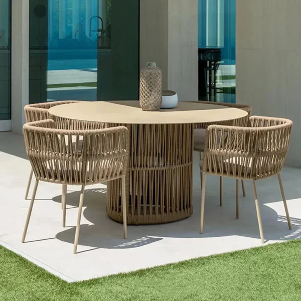 Popular New Design Patio Furniture Leisure Four Sets Table and Chair - Image 3