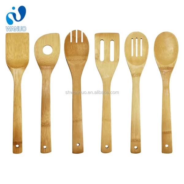 Factory Direct Supply Food Grade Wooden Kitchen Utensils Set Bamboo Shovel Bamboo Non-stick Spatula - Image 6