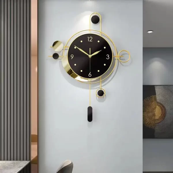 50*68 Large Dropshipping Products 2024 Modern Pendulum Luxury Wall Hanging Clock Decorative Wall Watch Clock Home House Decor - Image 3