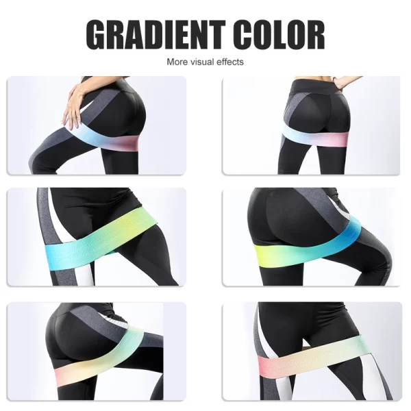 Cotton Fitness Hip Resistance  Bands Sets Custom Logo Workout Fabric Booty Loop Bands - Image 5