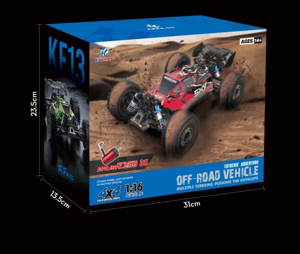 KF13 RC Monster Truck - 1/16 Scale Brushless 4WD, 62km/h - Image 4