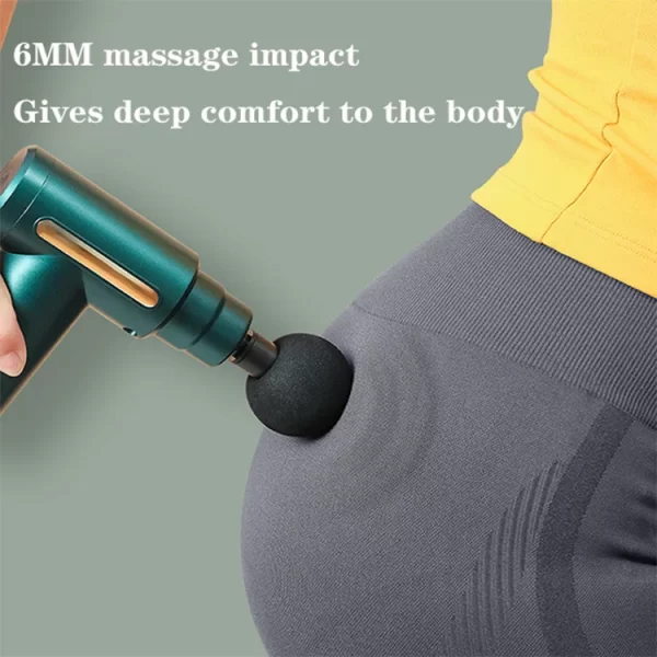 Mini Electric Impulse Massage Gun – 6-Speed, 25W, 1200mAh, EVA Case Included - Image 4