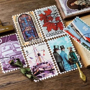 30pcs/pack Cute Vintage Stamp Birthday Postcard Set Greeting Card Envelope Gift Birthday Card DIY Gifts