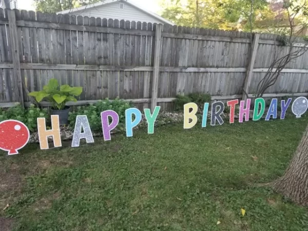 Custom Lawn Birthday Party Even Decorative Letter Yard Signs - Image 2